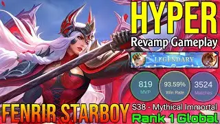 Dark Rose Freya FENRIR 93% Win Rate - Top 1 Global S38 Mythical Immortal by FENRIR STARBOY - MLBB 