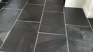 Slate kitchen floor install