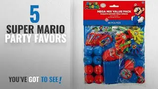 Top 10 Super Mario Party Favors [2018]: Amscan Super Mario Brothers Birthday Party Mega Mix Value