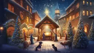 🎄 Serene Nativity in a Winter Wonderland ❄️ | Live Meditation Music & Peaceful Scenes