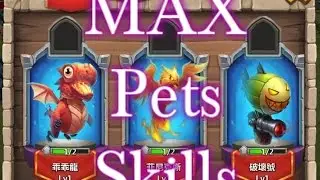 Castle Clash Max Level Pets Skills