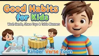 Good Habits for Kids 🌟 | Wash Hands, Share Toys & Table Manners | Toddlers Learning Animation