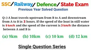 A boat travels upstream from B to A and downstream from A to B in 3 hours. If the speed of the boat