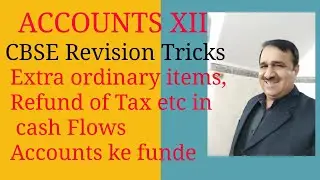 15 #Accounts class XII, treatment of extra ordinary items , Refund of tax, in cash flow,