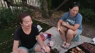 【VLOG】В конце лета: барбекю на заднем дворе с семьей Цзин