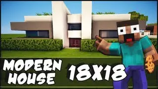 Minecraft Lets Build: Small Modern House 18x18 Lot