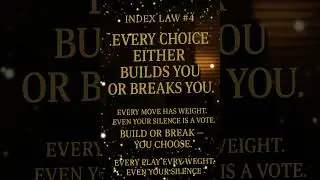 📜 index Law#4 Every Choice Builds or Breaks You | 1100 Index(Discipline Series)#disciplineblueprint