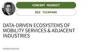 Opening: data-driven ecosystems of mobility services & adjacent industries
