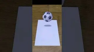 Most Easy 3D Drawing illusion | 3D Floating Ball | Optical illusion Sketch | trick art #shorts