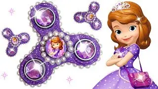 💟 Play Doh Making Sparkle Fidget Spinner for Princess Sofia