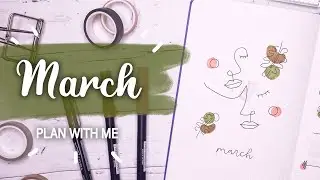 PLAN WITH ME | March Plan 2020 Minimalist Line Art Theme | Bullet Journal Indonesia