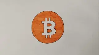 How to Draw Bitcoin Logo #bitcoin #logo #drawing #fazart