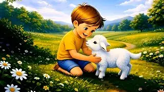 The Boy and His Little White Lamb