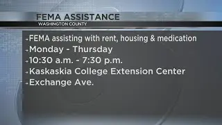 FEMA helping with rent, medicine and other assistance in Nashville, Illinois