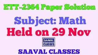 ETT 2364 Exam Solution Math