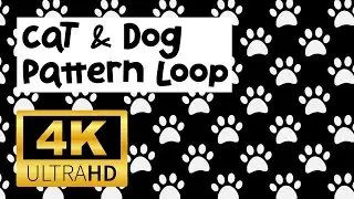 Free 4K Cat & Dog Pattern Loop Background | Cute Paw Print #cat #dog #kids #cute #pattern #loop #4k