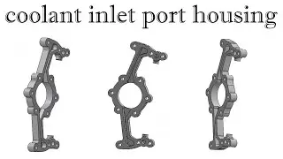 SolidWorks CAD Timelapse &ndash; Coolant Inlet Port Housing Design