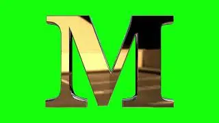 Alphabet M 3D text green screen loop animation stock footage HD - free Download Stock Footage