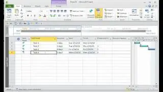 Microsoft Project Tutorial Part 1 Create Project, Tasks, Changing working hours