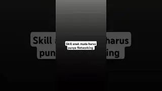 Skill anak muda yang harus miliki adalah Networking. #crypto #cryptocurrency #capcut  #trading