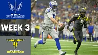 St. Louis Battlehawks vs San Antonio Brahmas | UFL Week 3 Highlights
