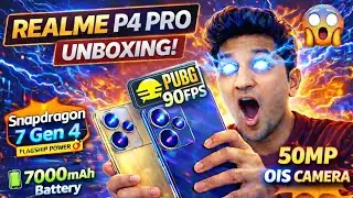 Realme P4 Pro Unboxing 😱 | 4K Camera + 144Hz Display | PUBG Test 🔥