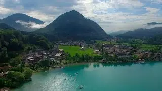 Hallstatt 4k Drone and Fuschl am See, Austria on our Digital Nomad Adventure Around the World