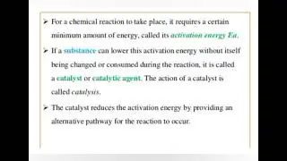 Catalysis l Positive & negative catalyst l Catalytic agent