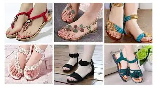 Latest Beautiful Flat Sandals Design 2023//Stylish Flat Sandals Collection