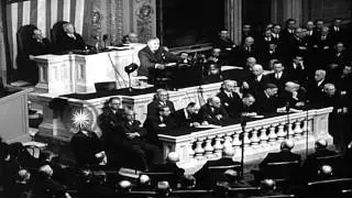 Franklin Roosevelt speaks on problems of overproduction, underproduction and spec...HD Stock Footage