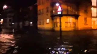 Weymouth Harbour floods storm surge near Portland Chesil Beach - valentines day 14/02/2014