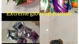 Extreme glow up routine 🛀💦🌿🌺