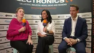 Jennifer Davis and Georg Fuerlinger from Arch Systems at Productronica 2025