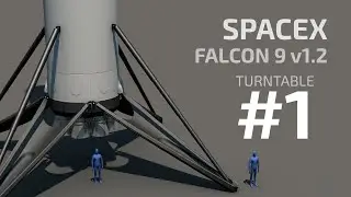 SpaceX Falcon 9 v1.2 turntable #1