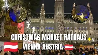 4K Walk: Rathausplatz Christmas Market Vienna | Winter Wonderland in Austria 🇦🇹