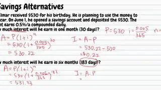 MBF3C 9.1 Savings Alternatives