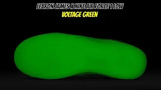 Lebron James x Nike Air Force 1 Low Voltage Green
