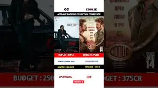 OG vs coolie movei advance booking collection Comprison | #advance #og  #coolie 🐯👹 |
