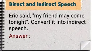 Direct and Indirect Speech || quiz