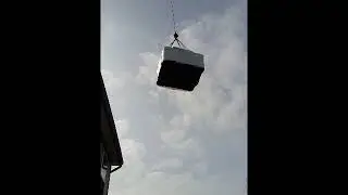 HOW TO REPLACE A HOT TUB/ SPA OVER A HOUSE BY CRANE