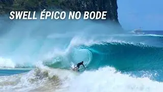 Surfing at Praia do Bode with an epic swell: a Friday the 13th with classic surf in Noronha.