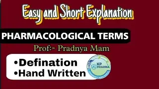Pharmacological Terms | Basic Pharmacology | Definitions for Exams & Students l KP PHARMA l #bpharma