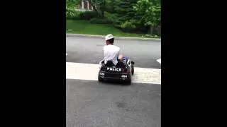 Black Guy steals police car