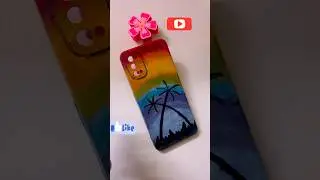 Reuse old Mobile cover 📱Easy mobile painting #iphone  #wastematerialcraft  #shorts #short #art