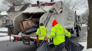 Loadmaster Rear Loader Garbage Truck Packing Heavy Manual Garbage - Village of Fairport DPW