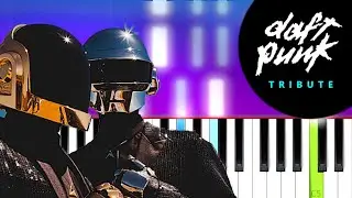 Daft Punk Piano tutorial tribute mix - One More Time, Instant Crush, Around The World & more..