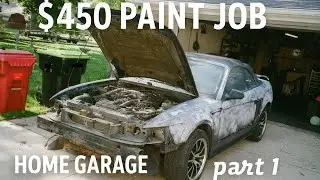 $450 Garage paint job! Bringing an old Ford Mustang back to life