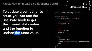 React: How to update a components State
