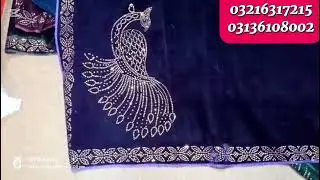 ||9mm Macro Velvet ki Fancy Stylish Stones Shawl #velvet #shwals#stones work#