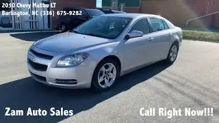 2010 Chevy Malibu LT- Silver- ZAM Auto Sales- 910 S. Church St. Burlington NC 27215